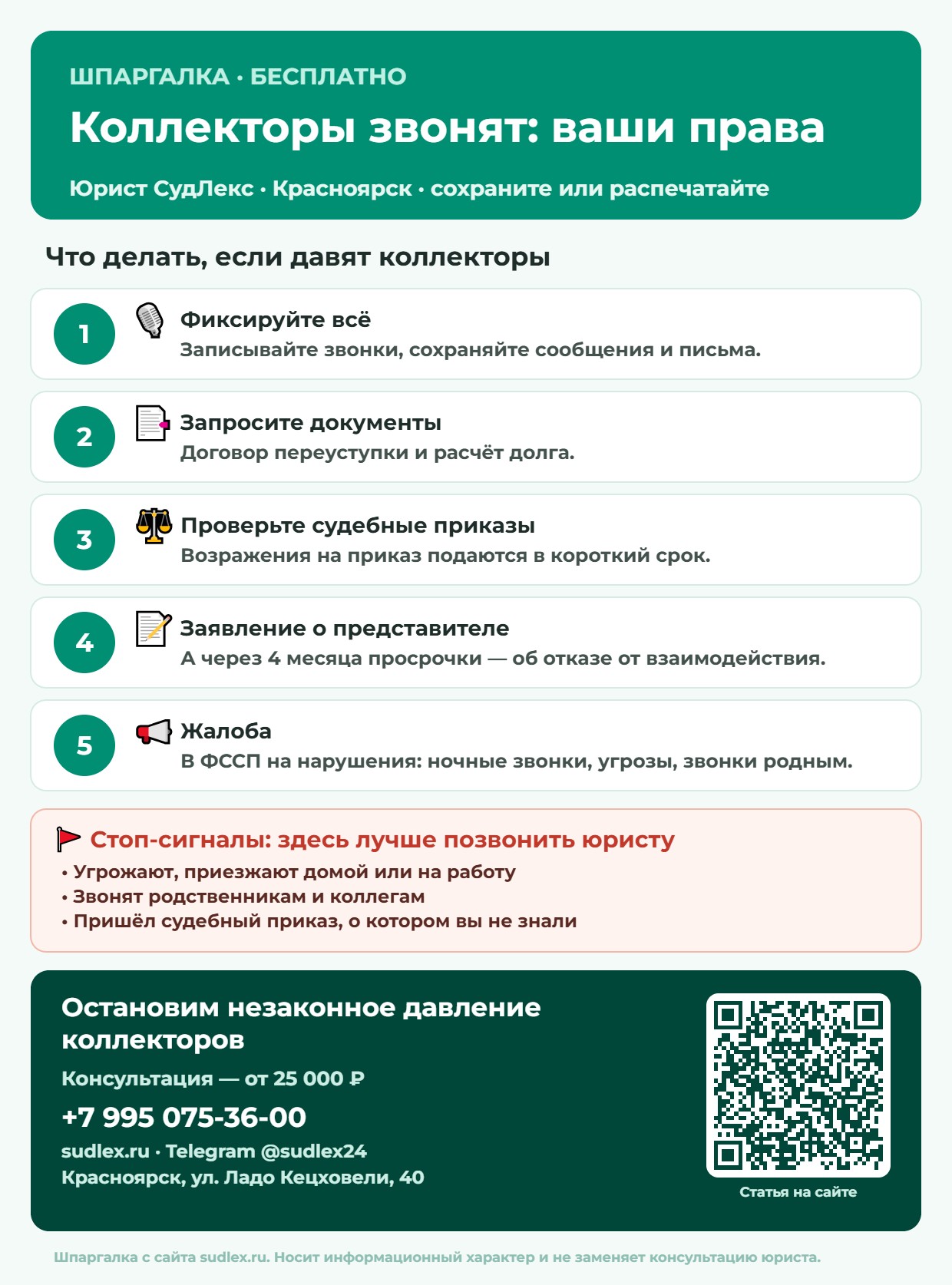 Коллекторы звонят: какие действия незаконны и что делать Шпаргалка юриста: Коллекторы звонят: ваши права
