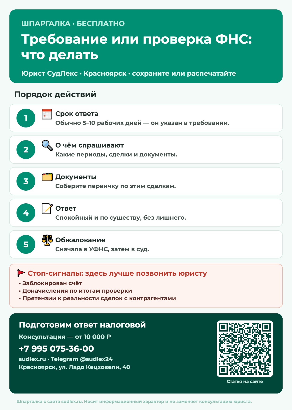 Требование или проверка ФНС: что делать ООО и ИП Шпаргалка юриста: Требование или проверка ФНС: что делать